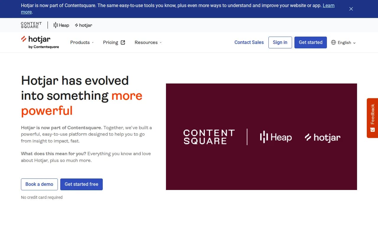Hotjar landing page snapshot - July 30, 2026