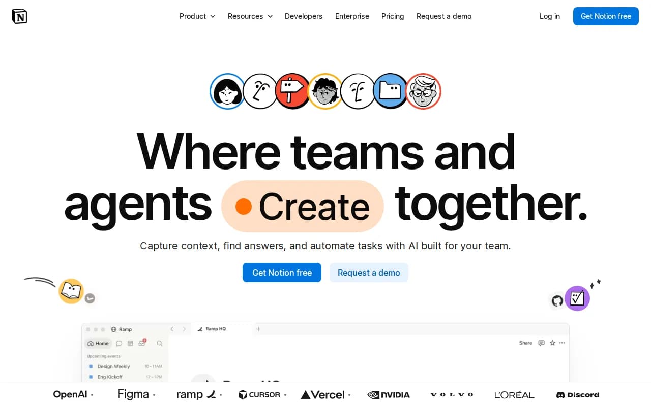 Notion landing page snapshot - July 29, 2026