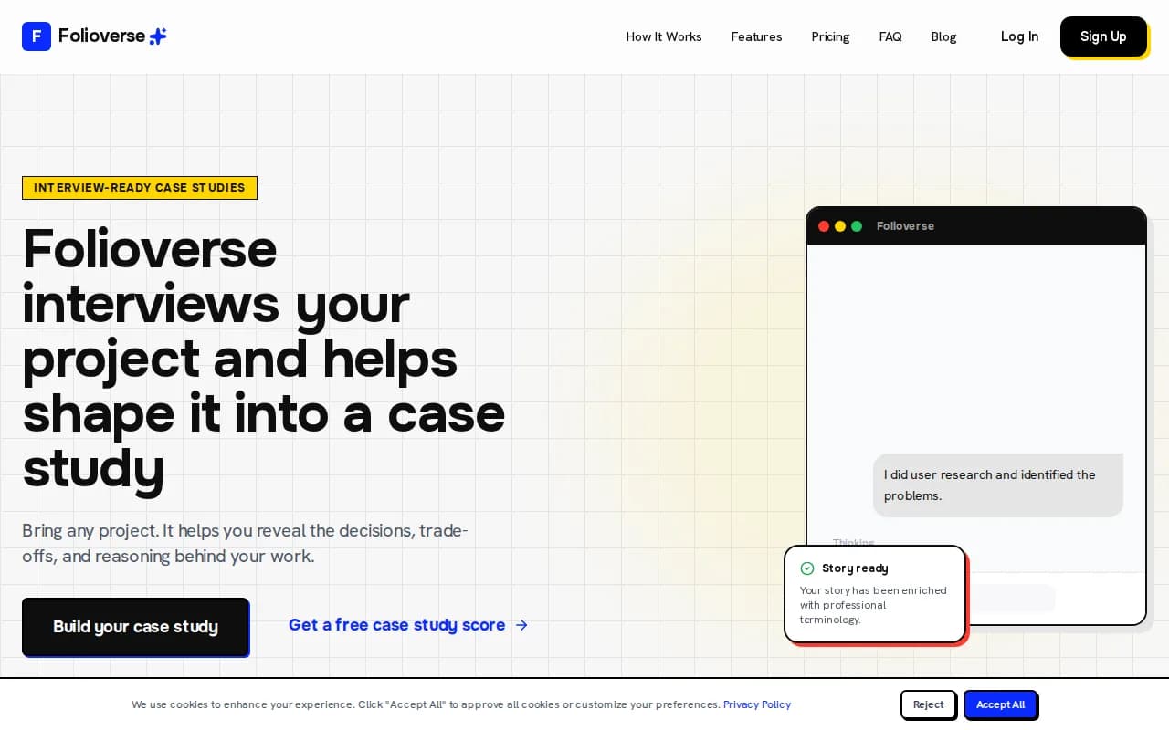 Folioverse landing page snapshot - August 3, 2026