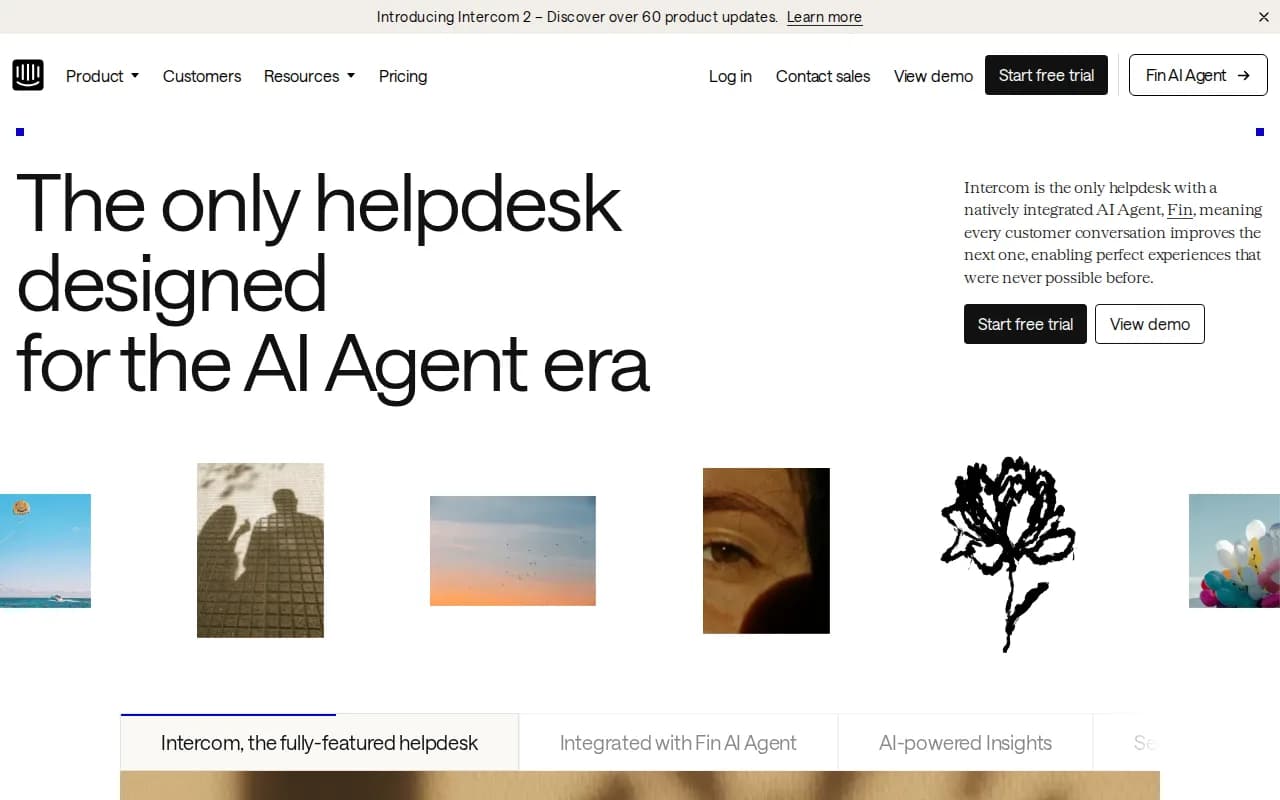 Intercom landing page snapshot - August 5, 2026